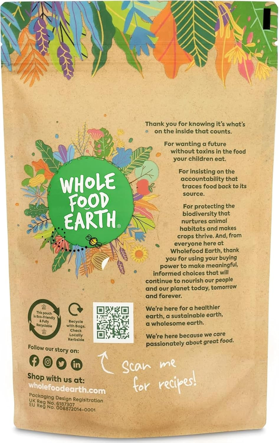 Wholefood Earth stabilisierte Haferkleie 2 kg | GVO-frei | Reich an Ballaststoffen