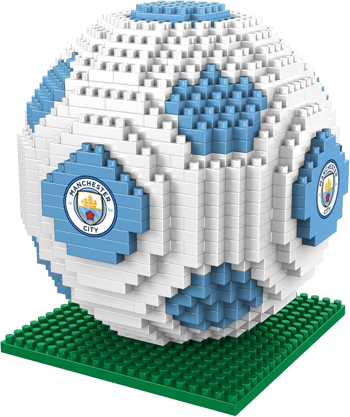 FOCO Offizielles Lizenzprodukt Manchester City FC BRXLZ 3D-Fußball-Konstruktionsspielzeug Modell In alternativer Teamfarbe