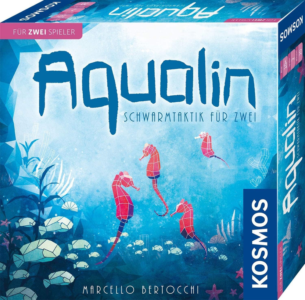 KOSMOS 691554 Aqualin – Schwarmtaktik für zwei, Zwei-Spieler-Spiel, Brettspiel für genau 2 Spieler ab 10 Jahren, Strategiespiel