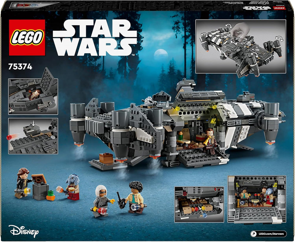 LEGO Star Wars: Skeleton Crew Onyx Cinder, baubares und sammelbares Raumschiffspielzeug für Jungen und Mädchen mit 5 Charakteren, Geschenkidee für Fans ab 10 Jahren 75374 Bausätze Besuchen Sie den LEGO-Store