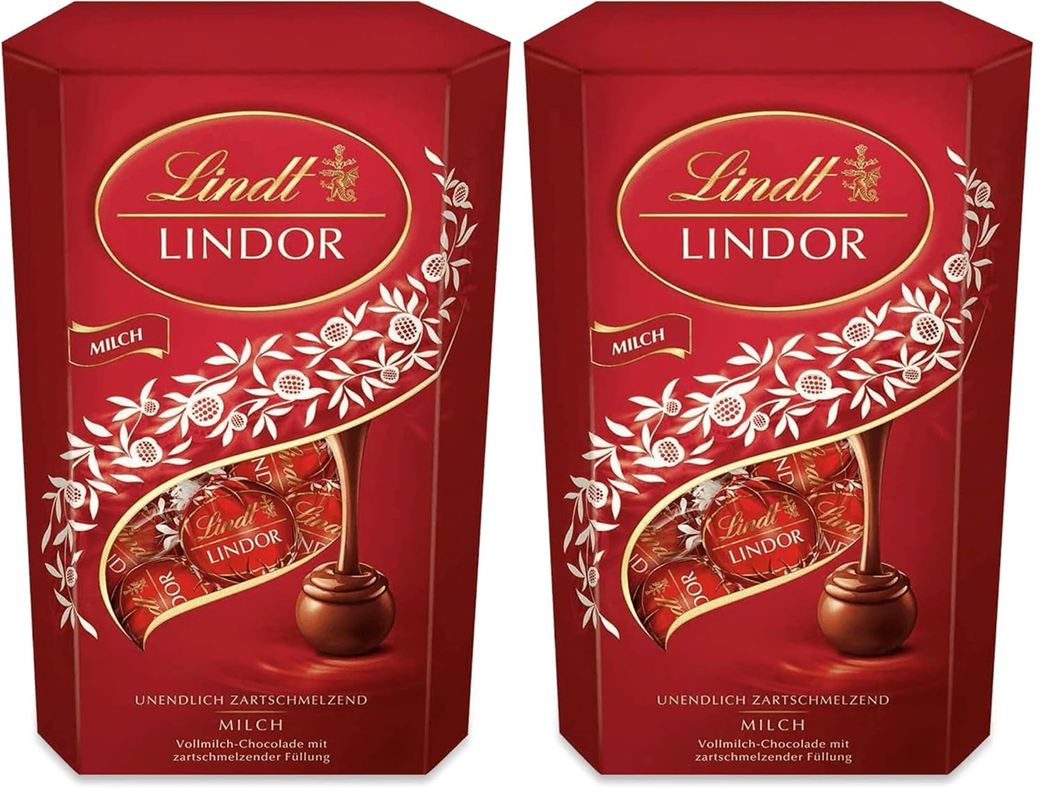Lindt-Schokolade | Milchschokoladentüte LINDOR | 500g | 38 Milchschokoladenkugeln mit zartschmelzender Füllung | Schokoladengeschenk