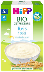 Hipp ungesüßter Getreidebrei, 100 % Reis, glutenfrei, 6er Pack (6 x 200 g) Mother and Baby Naty Shop 6 x 200 Gramm 100 % Reis