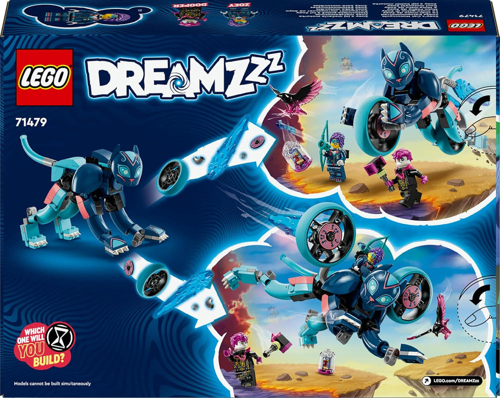 LEGO Dreamzzz Zoeys Katzenmotorrad 2-in-1-Geschenk für Kinder ab 7 Jahren Tiermodell-Bausteinspielzeug Motorrad-Fantasie-Spielset für Jungen und Mädchen 71479 Bausets Beuche den LEGO-Store