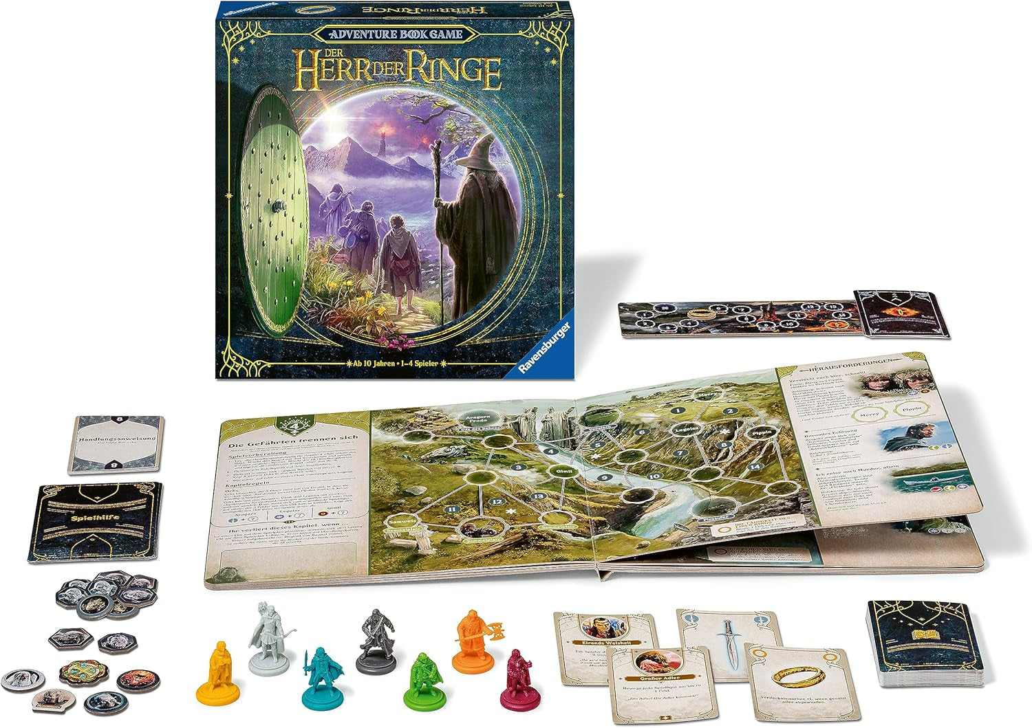 Ravensburger 27533 – Der Herr der Ringe – Kartenbasiertes Abenteuerspiel – Kooperatives Strategiespiel für 1–4 Spieler ab 10 Jahren