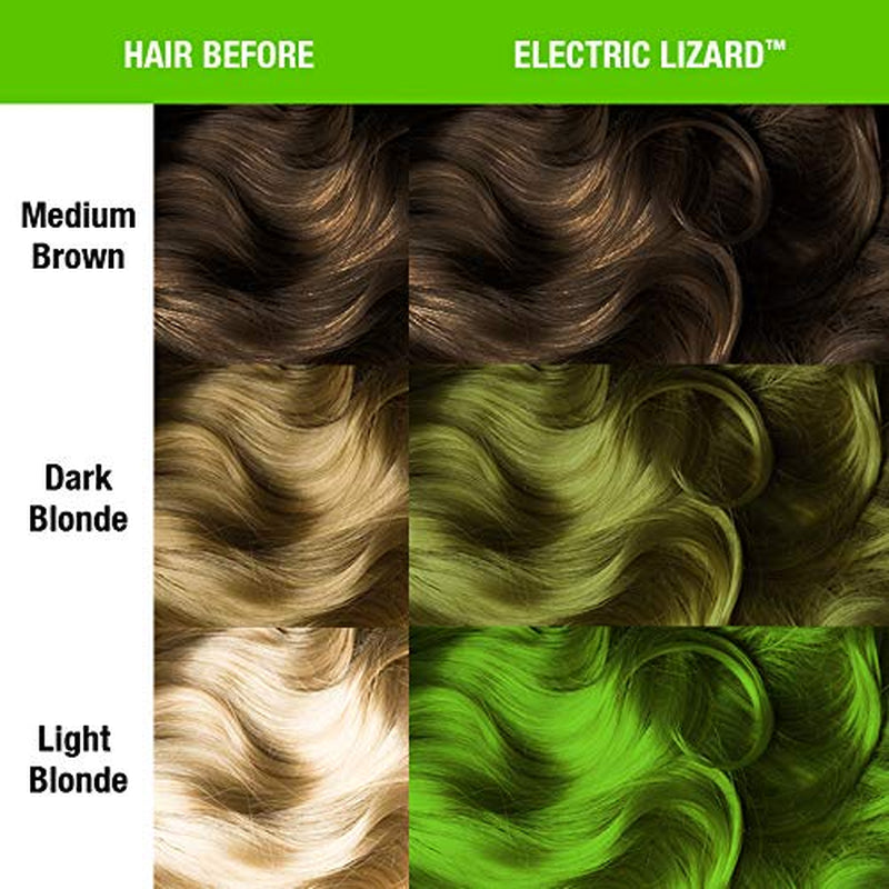 Manic Panic Electric Lizard Classic Cream, vegan, fără cruzime, vopsea de păr verde semipermanentă 118ml Vopsea pentru par Naty Shop