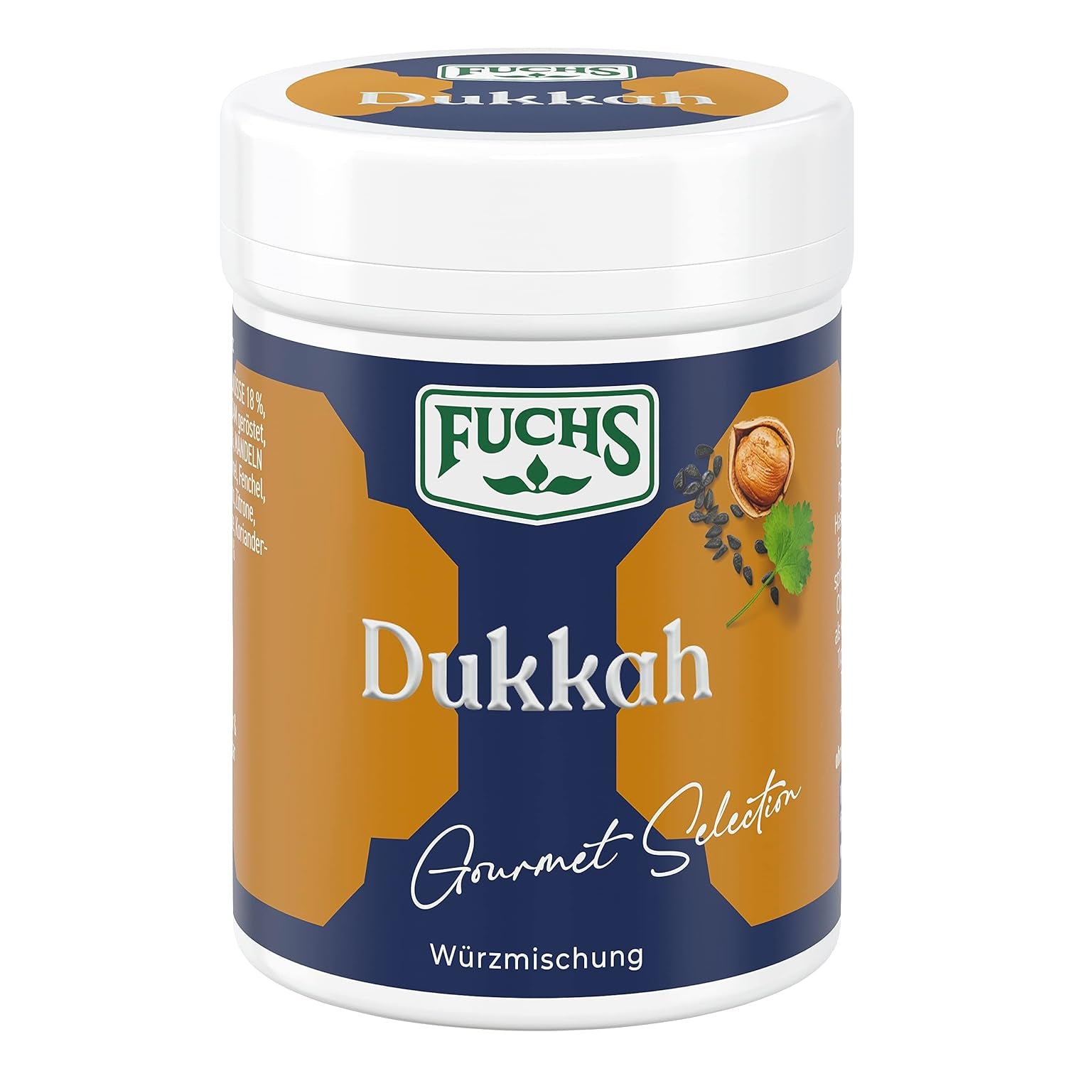 Fuchs Gewürze Gourmet Selection Naher Osten-Afrika – Dukkah Gewürzmischung, nachfüllbarer Gewürz Mix, zum Verfeinern von Fisch und Lamm, vegan, 50 g