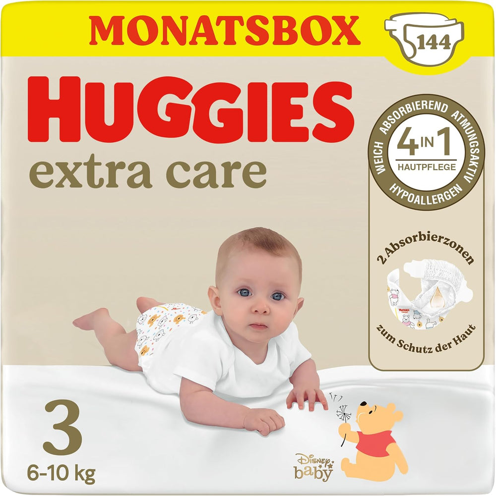 Huggies Extra Care Disney Babywindeln, Größe 4, 120 Windeln (2x60), Monatsbox