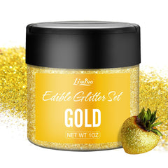 Schimmernder Glitzerstaub, essbarer Glitzer, 30 Gramm Naty Shop Gold