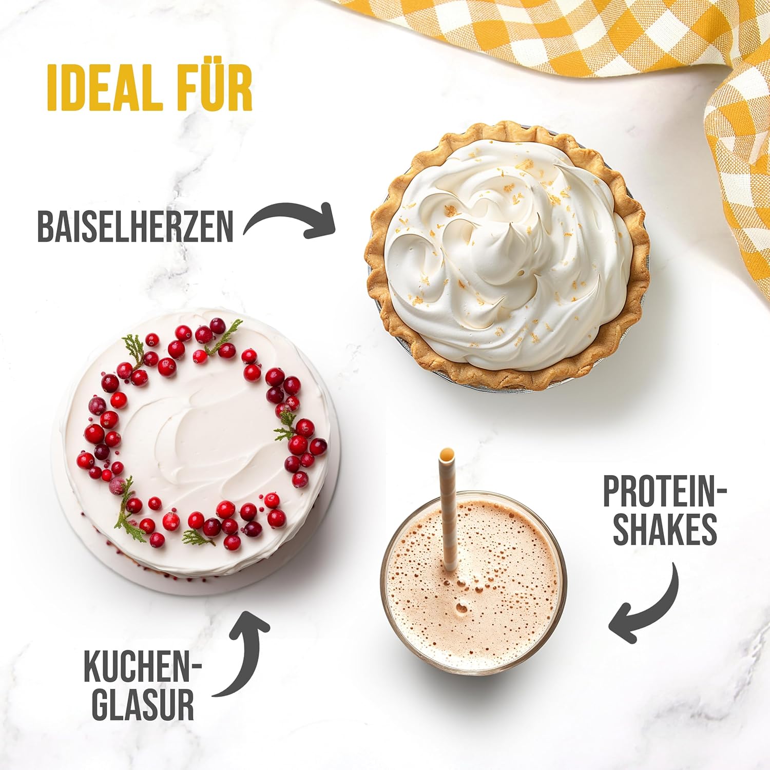 Einfach leckeres 100 % Eiweißpulver zum Kochen und Backen