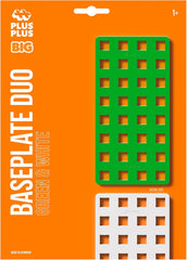 Plus-Plus 9603287 Konstruktionsspielzeug, Big Steckplatte, grün/weiß, 2 Teile