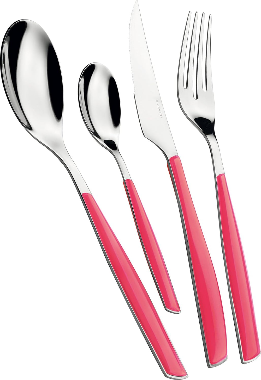 BUGATTI Glamour, Besteckset für 6 Personen, 24-teilig, Edelstahl 18/10, Naty Shop Rose Paradise