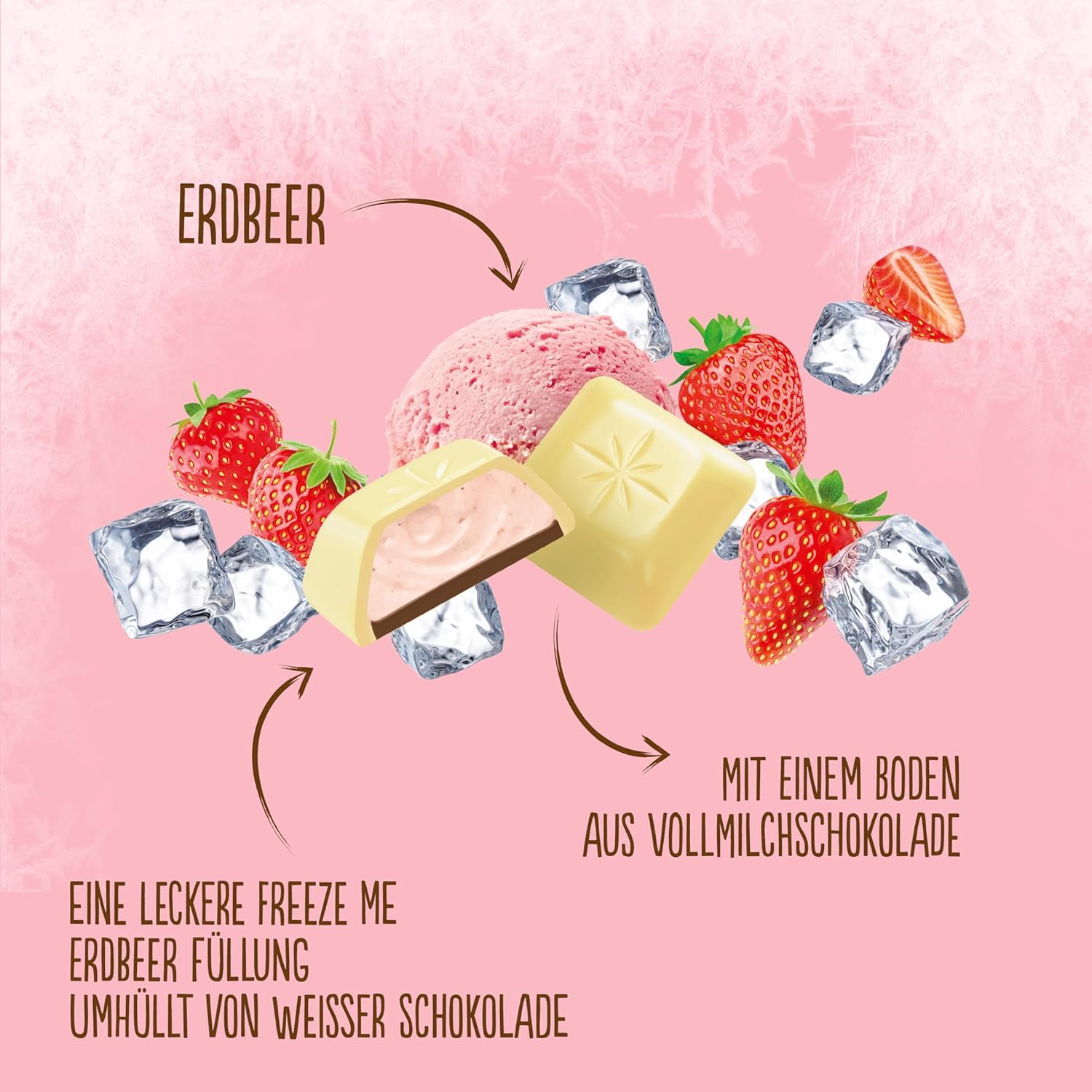 Schogetten Freeze Me Strawberry Limited Edition – Kaltes Schokoladeneis mit intensivem Erdbeergeschmack