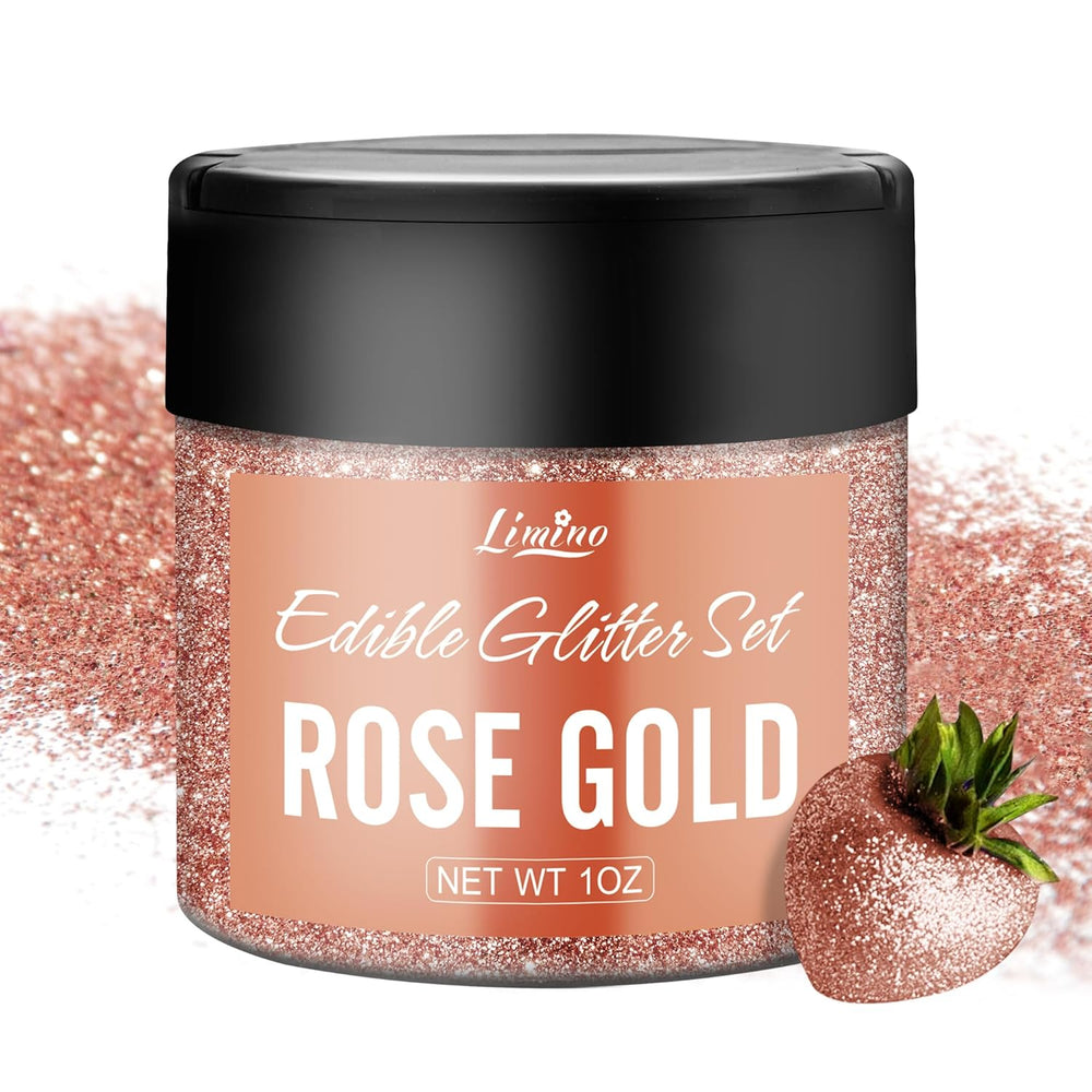 Schimmernder Glitzerstaub, essbarer Glitzer, 30 Gramm Naty Shop Rosé Gold