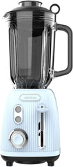 Cecotec Standmixer Retro Power Black Titanium Retroblue, 1200 W Maximale Leistung, 1,5 L Glasbehälter, einstellbare Geschwindigkeit, 4 Klingen mit schwarzem Titanbeschichtung, 100 % Kupfermotor. Küche Naty Shop