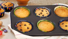 , Form 6 Muffins 18,5x27cm, schwarz Formen und Bleche zum Backen Naty Shop