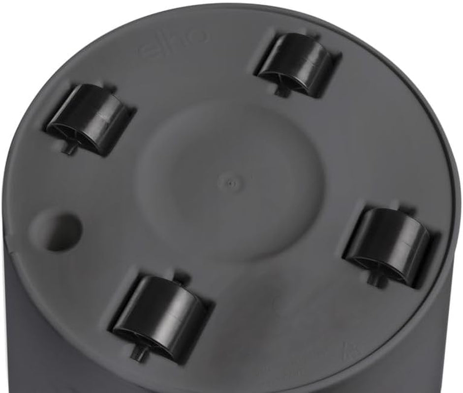 elho Loft Urban Round 40 - Ghiveci de flori pentru exterior - Plastic 100% reciclat - Ø 38,5 x H 35,3 cm - Negru/Antracit