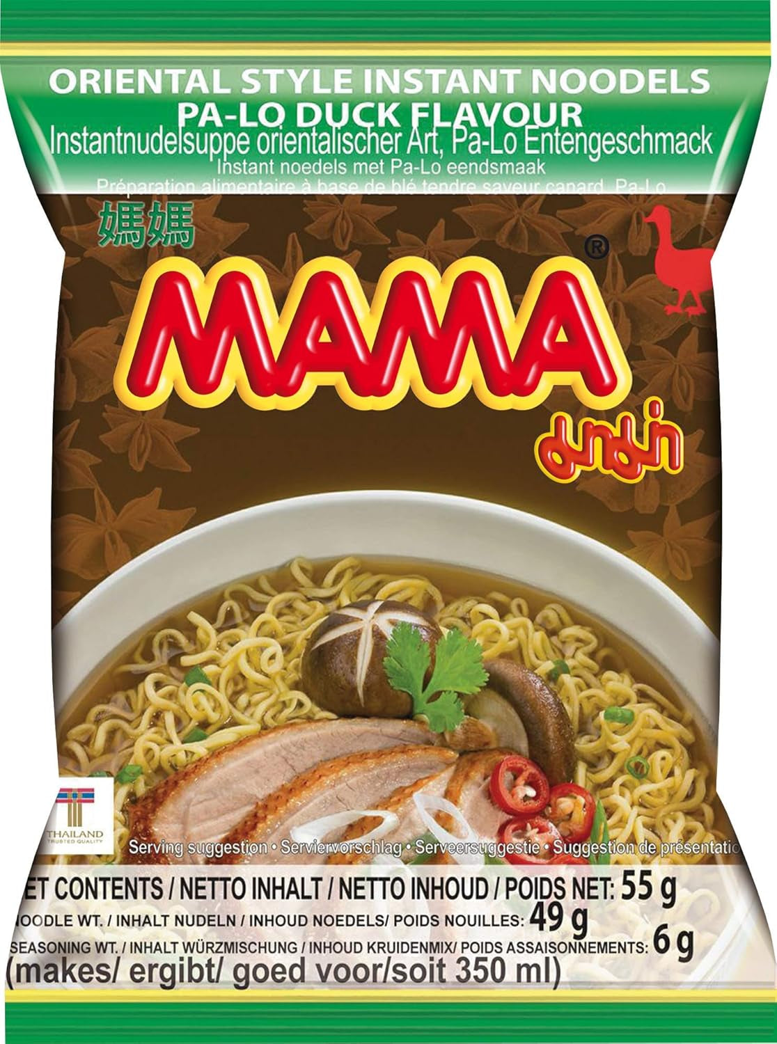 MAMA Instant-Nudeln mit Hühnergeschmack – Instant-Nudelsuppe im orientalischen Stil – authentische thailändische Küche – 24 x 55 g