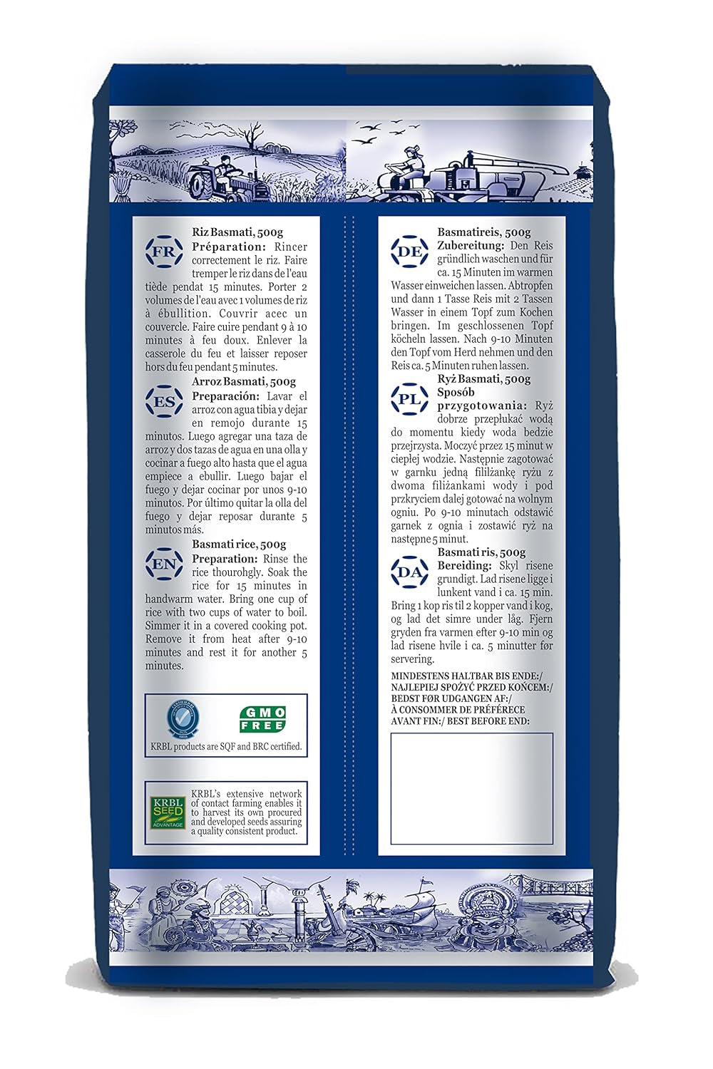 INDIA GATE Premium Basmatireis – Aromatischer, feiner Langkornreis aus Indien, feiner Langkorn (1 x 500 g)