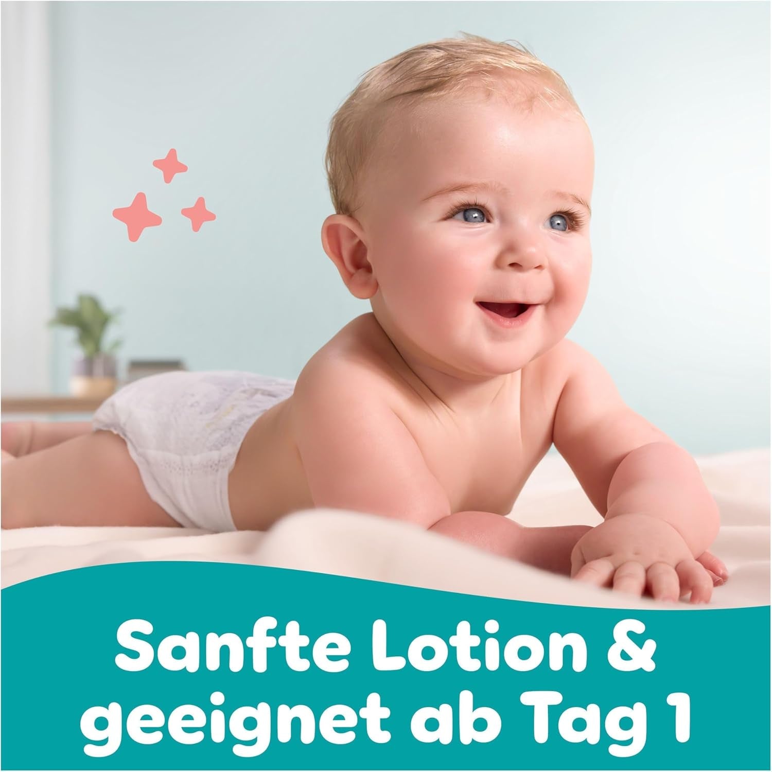 Pampers Sensitive Baby-Feuchttücher, 15er-Pack mit 80 Tüchern, 1200 Baby-Feuchttücher, 2-in-1, sanfte Reinigung und Hautschutz