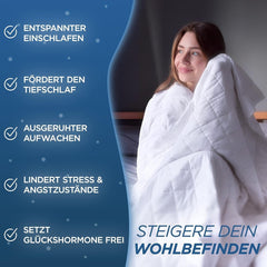Samthus Gewichtsdecke 135 x 200 cm, 6 kg, Öko-Tex-zertifiziert – Entspannungsdecke aus 100 % Baumwolle – schwere Anti-Stress- und Therapiedecke – besser schlafen mit unserer schweren Decke – Gewichtsdecke. Betten und Decken. Besuchen Sie den Samthus-Store