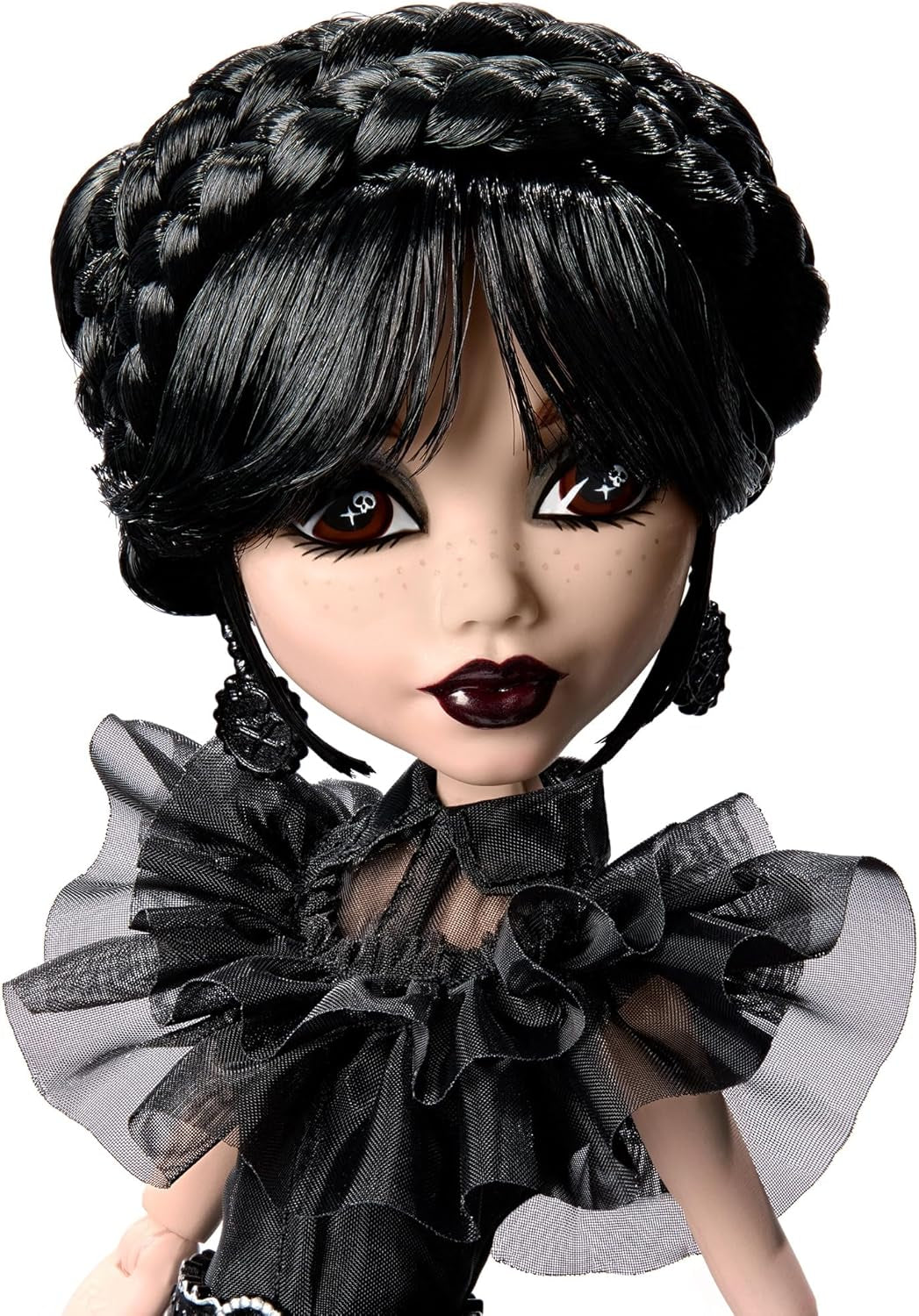 Monster High Wednesday-Puppe, Rave'N Wednesday-Sammelfigur im schwarzen, von der Goth-Tanzbühne inspirierten Kleid, Premium-Zubehör und Puppenständer, HXJ03 Naty Shop Dolls