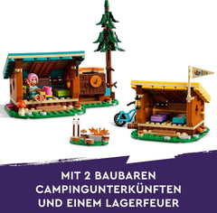 LEGO Friends Gemütliche Hütten im Abenteuercamp, Outdoor-Rollenspielset, Kinderspielzeug für Mädchen und Jungen ab 7 Jahren mit 3 Figuren und Fuchs, Campingspielzeug 42624 Bausets Besuchen Sie den LEGO-Store