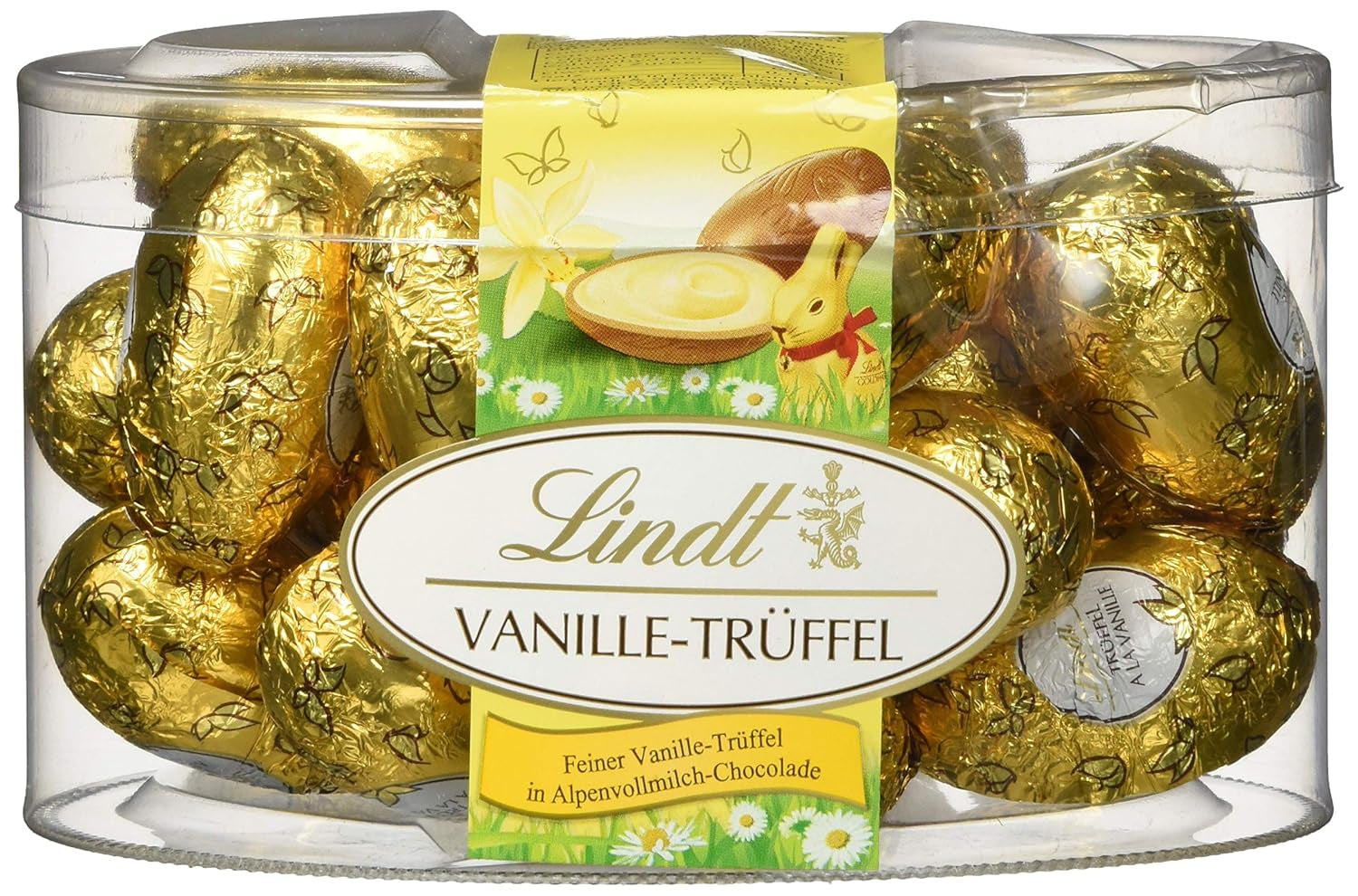 Lindt, Ouă de ciocolată cu turtă dulce, 450 grame Bomboane de Ciocolata Naty Shop 450 grame Vanilie si trufe
