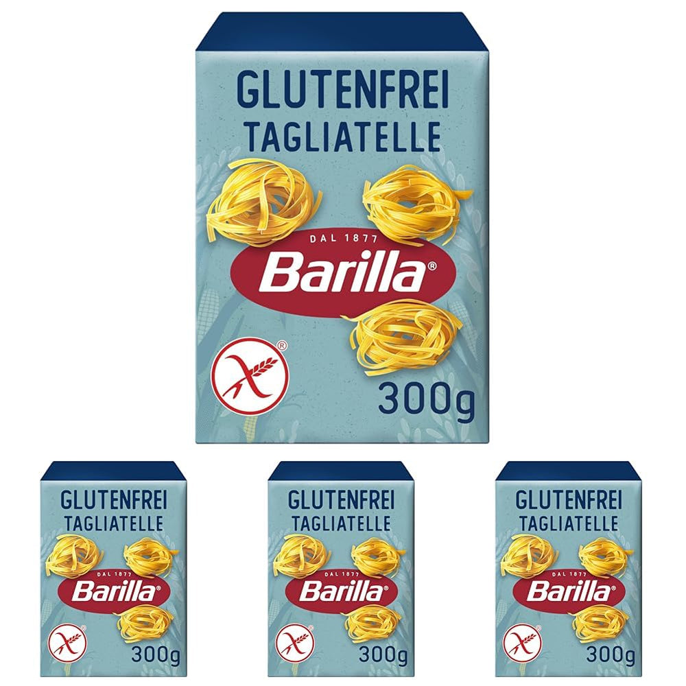 Glutenfreie Barilla Tagliatelle-Nudeln aus köstlichem Mais und Reis – perfekt für Menschen mit Zöliakie oder Glutenunverträglichkeit, 300 g