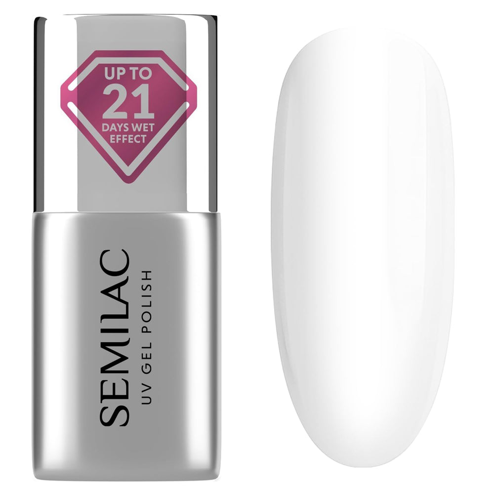 Semilac Top Coat Nagellack 7 ml, innovativ, UV/LED, Hybrid-Nagellack, glänzendes Finish, schützt, transparent