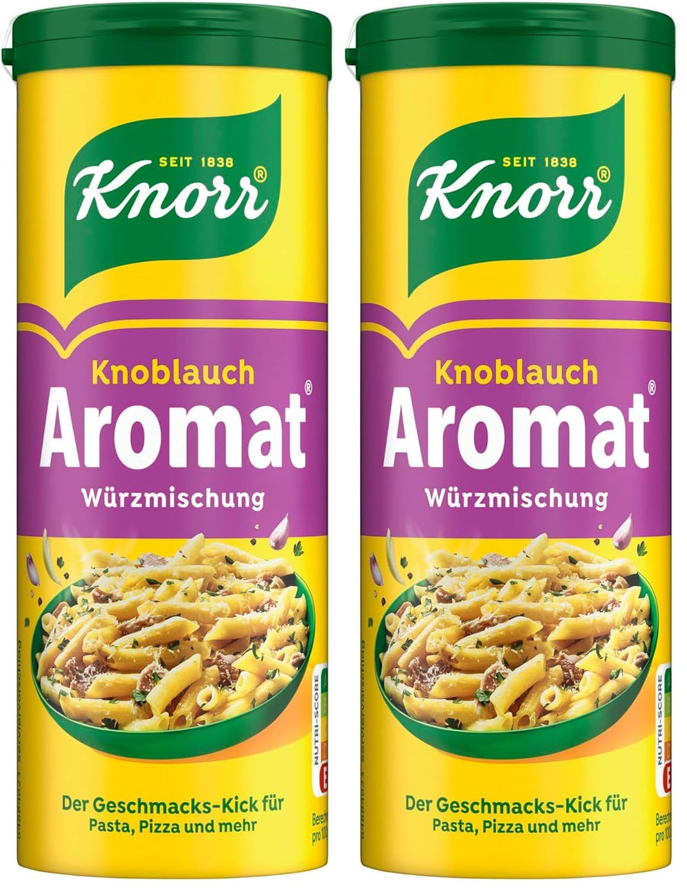 Knorr Würzmischung Knoblauch Aromat für schnelle Gerichte zum Würzen und Verfeinern von Pasta, Pizza, Gemüse und mehr 90 g