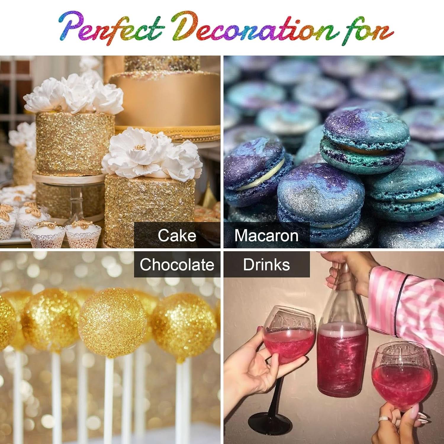 Essbarer Glitzer für Getränke, 4 Gramm Glitter Naty Shop