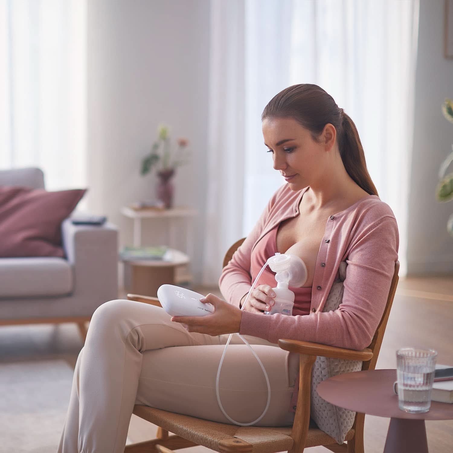 Pompă de sân electronică individuală Philips Avent - cu tehnologie Natural Motion, pernă confortabilă din silicon Accesorii Hrana si Alaptare Bebe Naty Shop