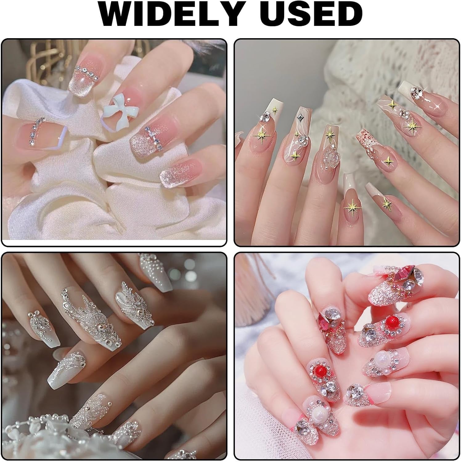 3400 Stück Goldene Und Silberne Sternperlen, Goldene Nagelanhänger, Zubehör Für Nagelschmuck, Schöne Sternnagelanhänger Für Nägel,Nail Art Rhinestones