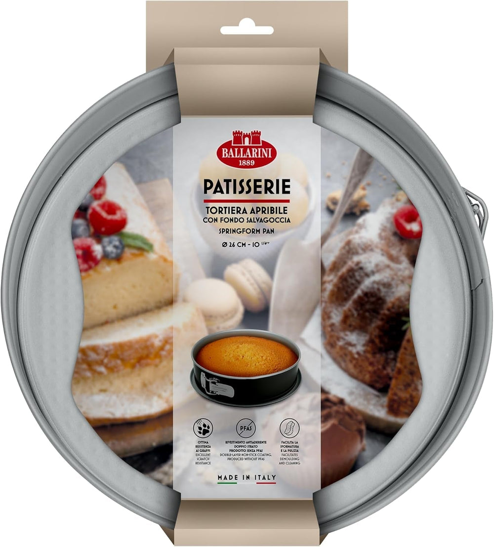 Ballarini, Backform, verschiedene Modelle Formen und Backbleche Naty Shop Graue Spring-Kuchenform mit tropffreiem Boden 26 cm