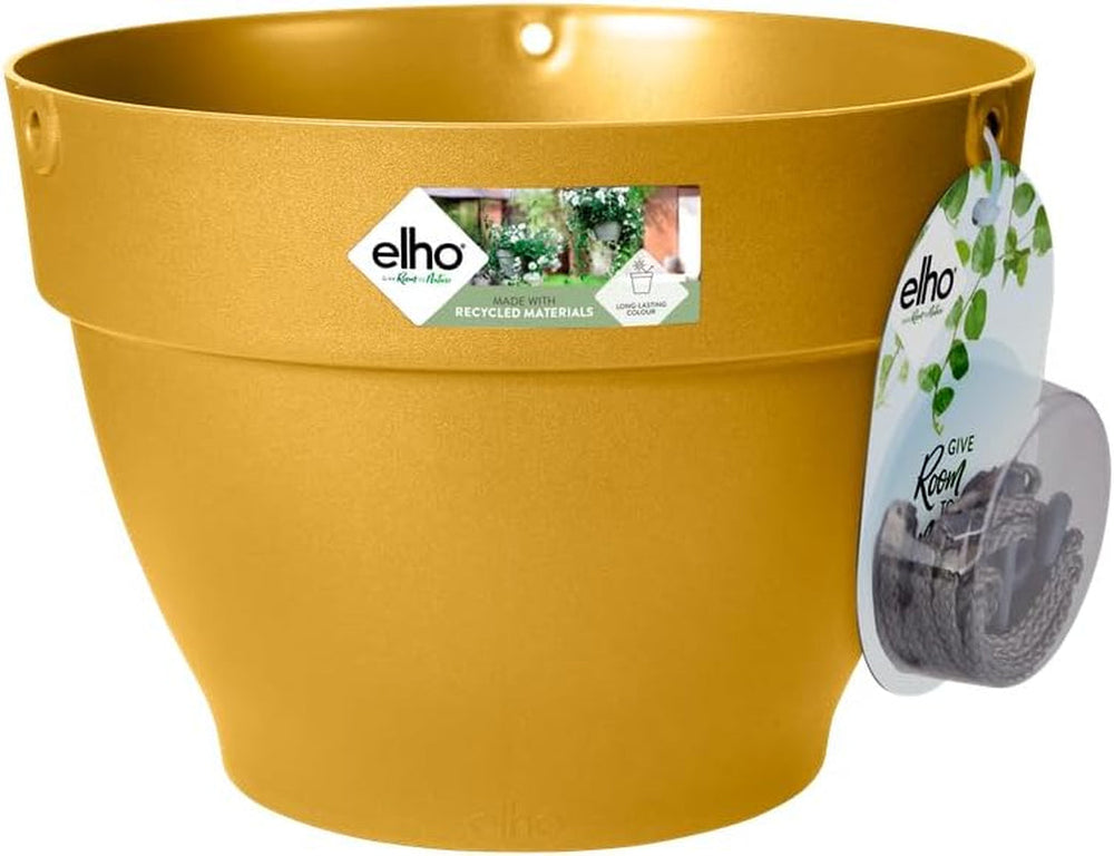 elho Vibia Campana Jardinieră suspendată 26 - Ghiveci suspendat pentru flori - Ghiveci pentru plante de exterior - Ø 26,0 x H 18,4 cm - Negru/Antracit