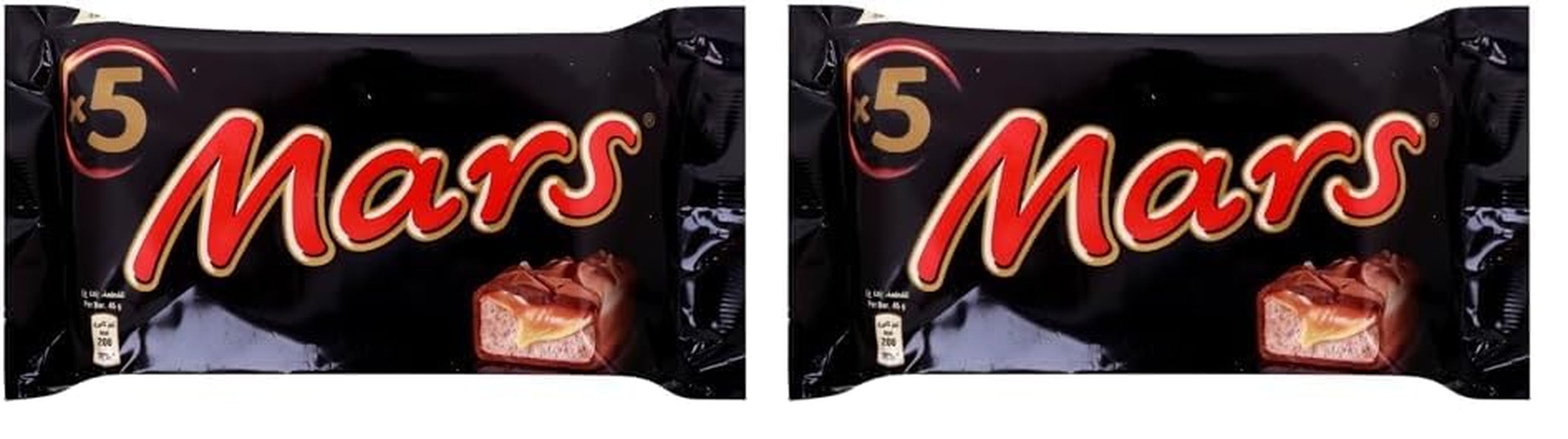 Mars Schokoriegel, Karamellschokolade, 1 Packung, 5 Riegel (1 x 225 g), (2 Stück)