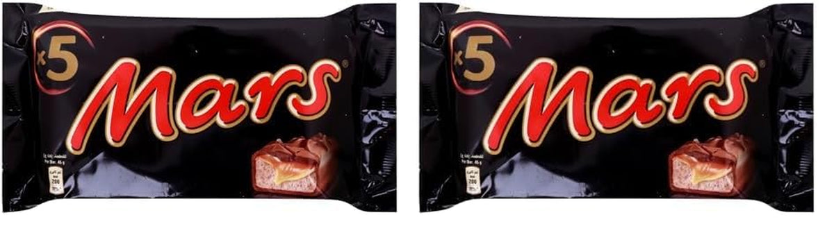 Mars Schokoriegel, Karamellschokolade, 1 Packung, 5 Riegel (1 x 225 g), (2 Stück)
