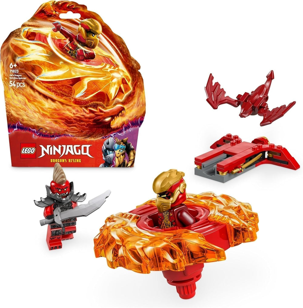 LEGO NINJAGO Kais Drache Spinjitzu-Spinner – Action-Ninja-Spielzeug mit 2 Minifiguren – kleines Spielset für Kinder – Geschenkidee für Jungen und Mädchen ab 6 Jahren 71823 Bausets Besuche den LEGO-Store Standardtitel