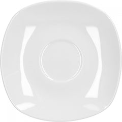 Serviciu de cafea Van Well Lilli pentru 12 persoane, set de veselă pătrată din porțelan, albă, cu 36 de piese, cu margini curbate pentru o masă de cafea perfect aranjată – potrivit pentru mașina de spălat vase