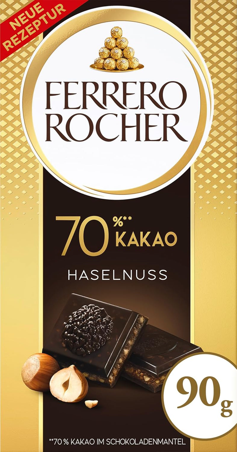 Ferrero Rocher Riegel – Weiße Schokolade mit Haselnuss – Valentinstagsgeschenk für Sie und Ihn – 1 Schokoriegel x 90 g