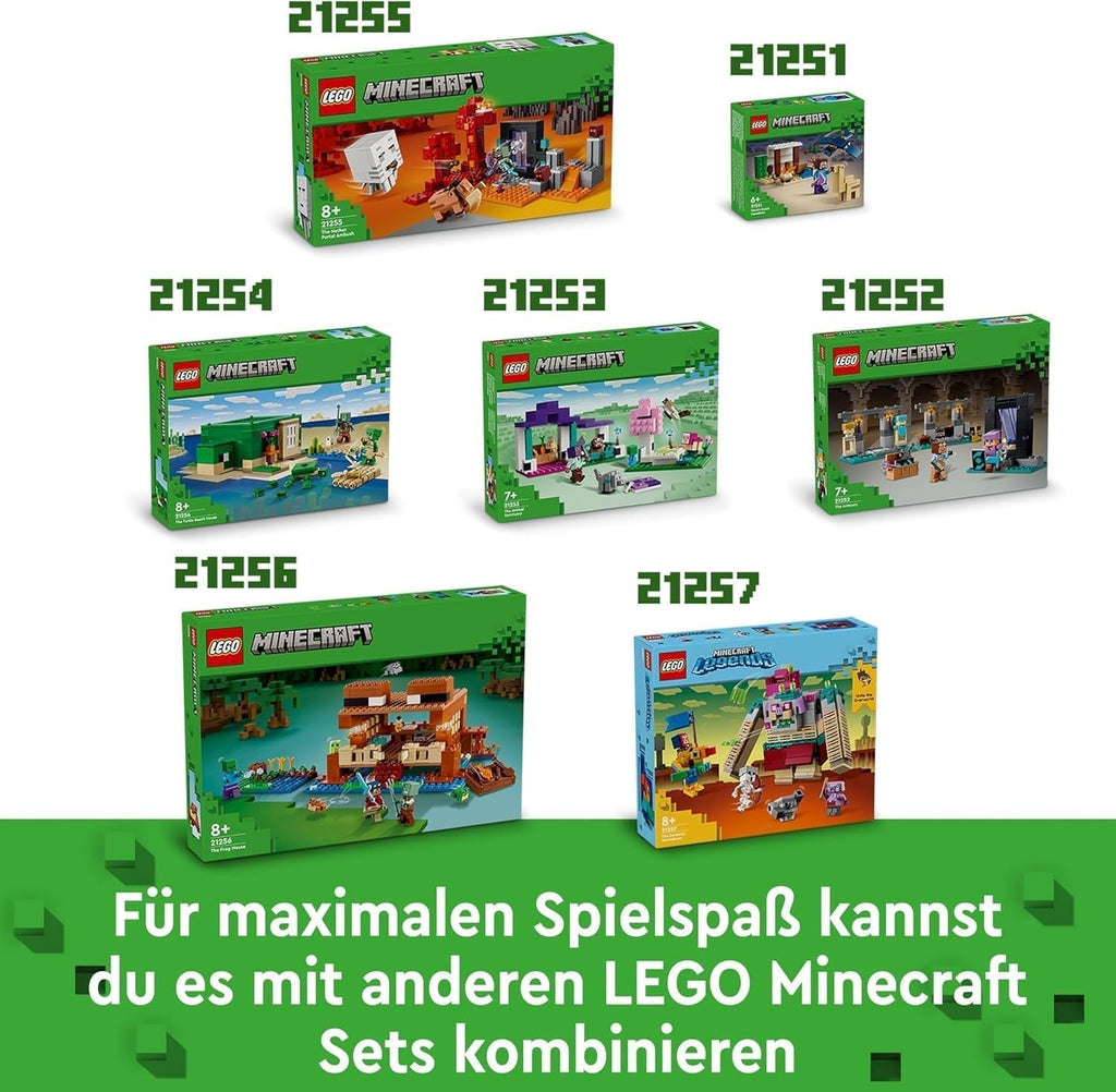 LEGO Minecraft Sanctuarul animalelor, jucărie cu multe figuri de animale pentru fete și băieți de la 7 ani, cadou pentru gameri și copii, set de modele de cărămizi ale biomului de câmpie 21253 Seturi de constructie Besuche den LEGO-Store