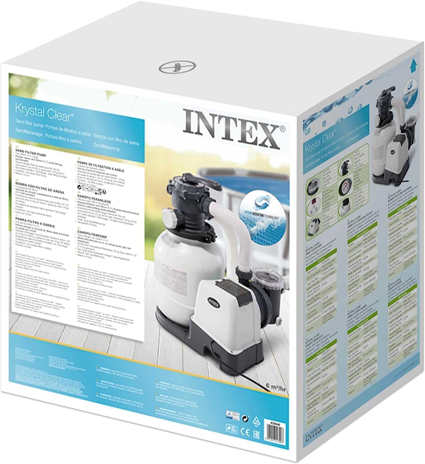 Sistem de filtrare cu nisip Intex Krystal Clear 7,9 m³ pentru piscine de până la 36.000 l 26646