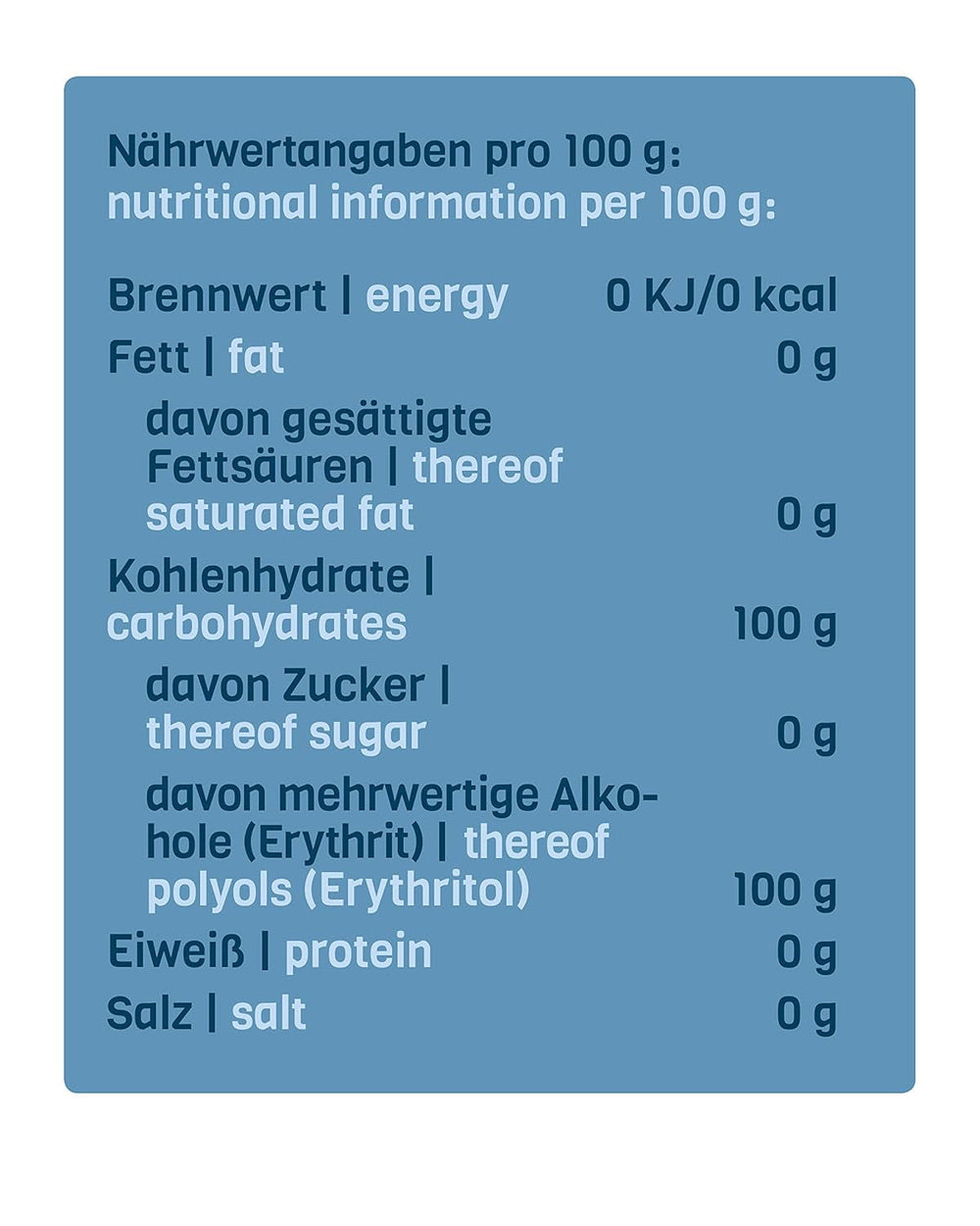 Nosugarsugar Erythrit Puder Streudose - Puderzuckerersatz Kalorienfrei, 19Er Pack (19 X 250 G) Süßstoffe Naty Shop