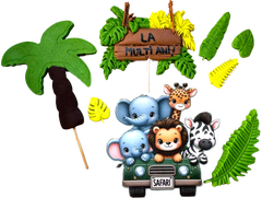 Safari-Set mit 8 essbaren Fondant-Figuren für Torten kaufen