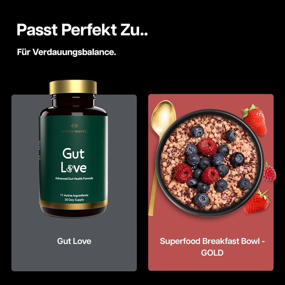 Protein funktioniert | Superfood-Frühstück – GOLD Innovation, preisgekröntes Müsli, Proteinmüsli, nährstoffreich mit Getreide, Samen und Hafer, reich an Ballaststoffen, Apfel und Zimt, 10 Portionen, 600 g