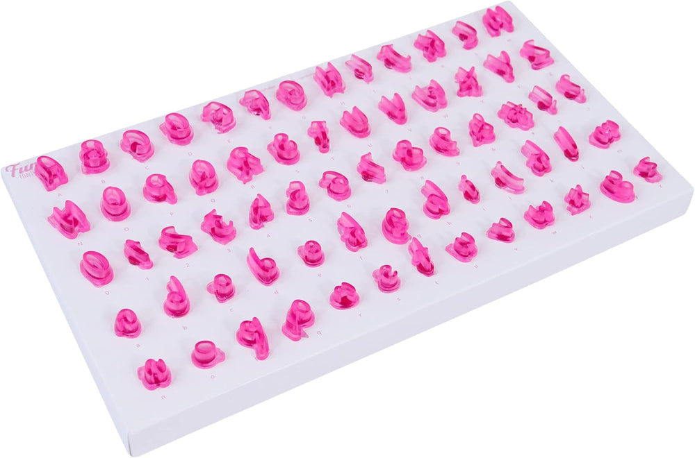 FF60 Fun Fonts-Cupcake- und Keks-Stempelset für Kuchendesign, 66-teilig, Kollektion 3, Kunststoff