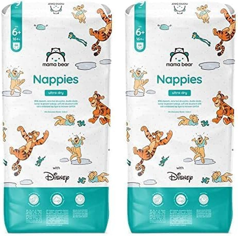 Amazon-Marke: Mama Bear Disney Ultra Dry Windeln, Größe 3 (4–9 kg) – Monatsbox, Weiß, 172 Stück (2 Packungen mit 86 Stück)
