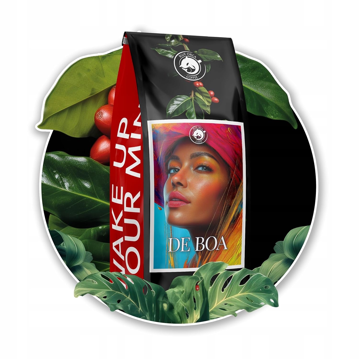 Cafea măcinată DE BOA 1KG | 100% Arabica | cu note de ciocolată și nuci | boabe de cafea prăjite mediu, aciditate scăzută | ideală pentru espressoare | Blue Orca Coffee Roastery