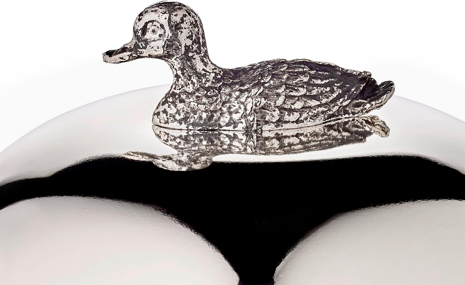 Borcan de dulceață de rață EDZARD (Ø 10 cm) din argint și sticlă - Cutie și lingură - Bol, recipient pentru zahăr, brânză - Borcan de dulceață cu capac, depozitare cu capac, cutie cu încuietoare cadou