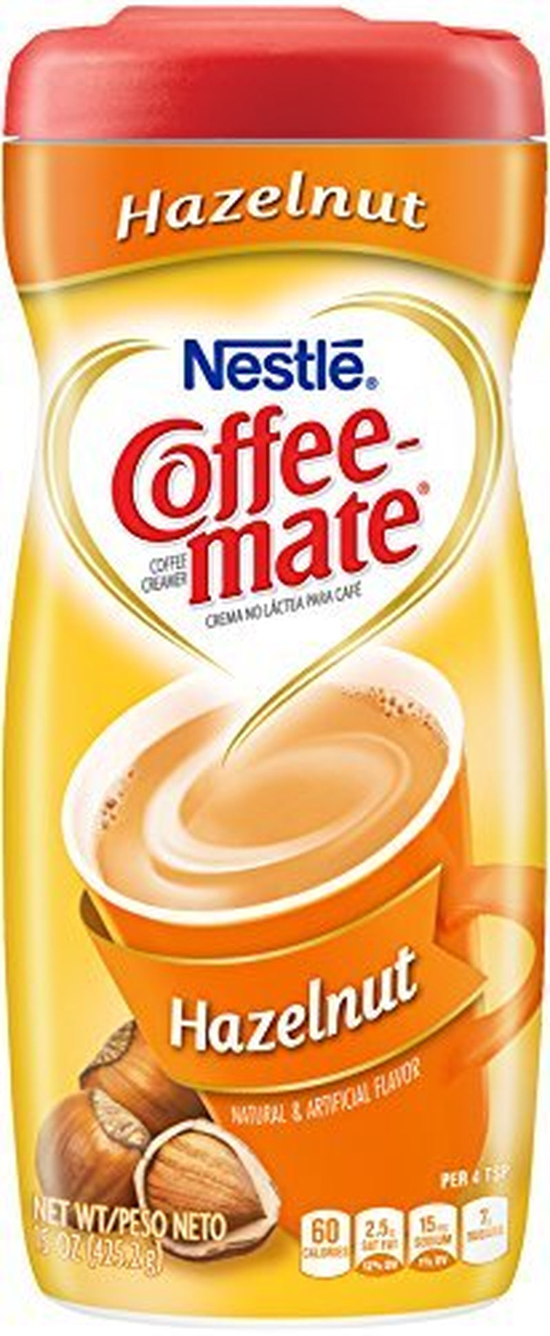 Coffee-Mate Haselnuss-Kaffeeweißer in Pulverform, 15-Unzen-Packungen (6er-Pack) von Coffee-Mate [Foods]